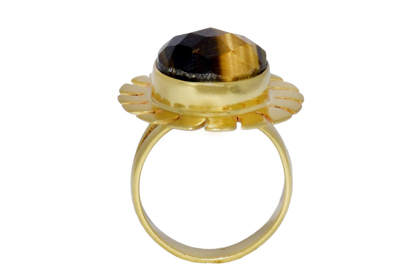 Handmade Vintage Checker Tiger Eye Ring1
