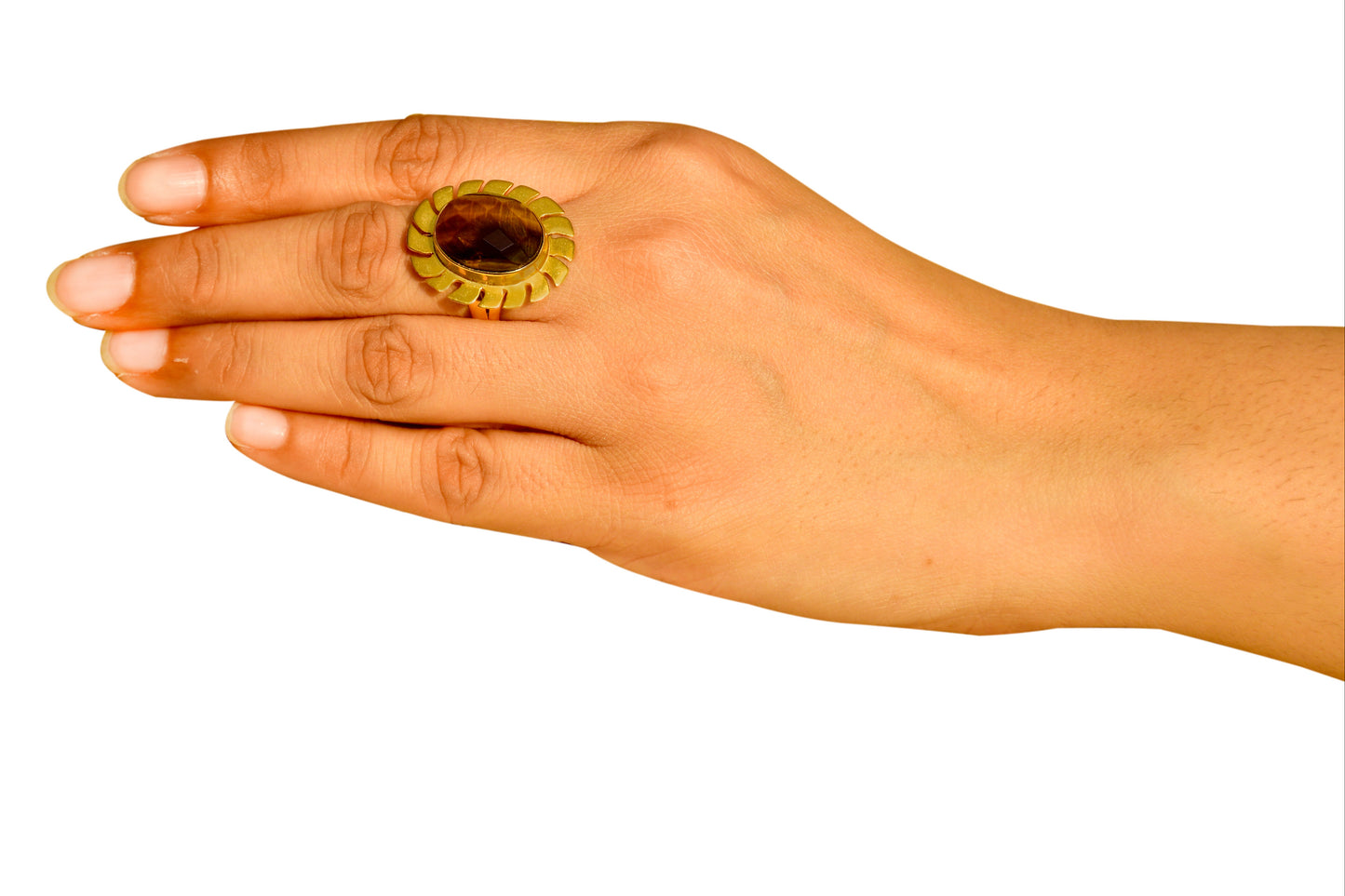 Handmade Vintage Checker Tiger Eye Ring2