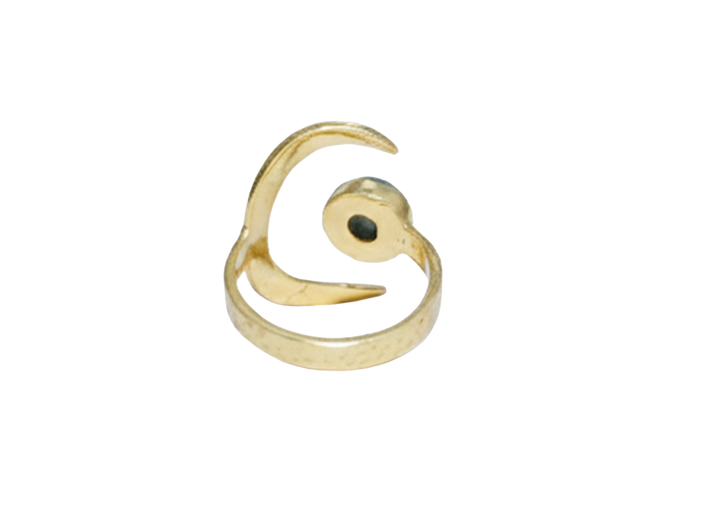 Handmade moonstone crescent ring1