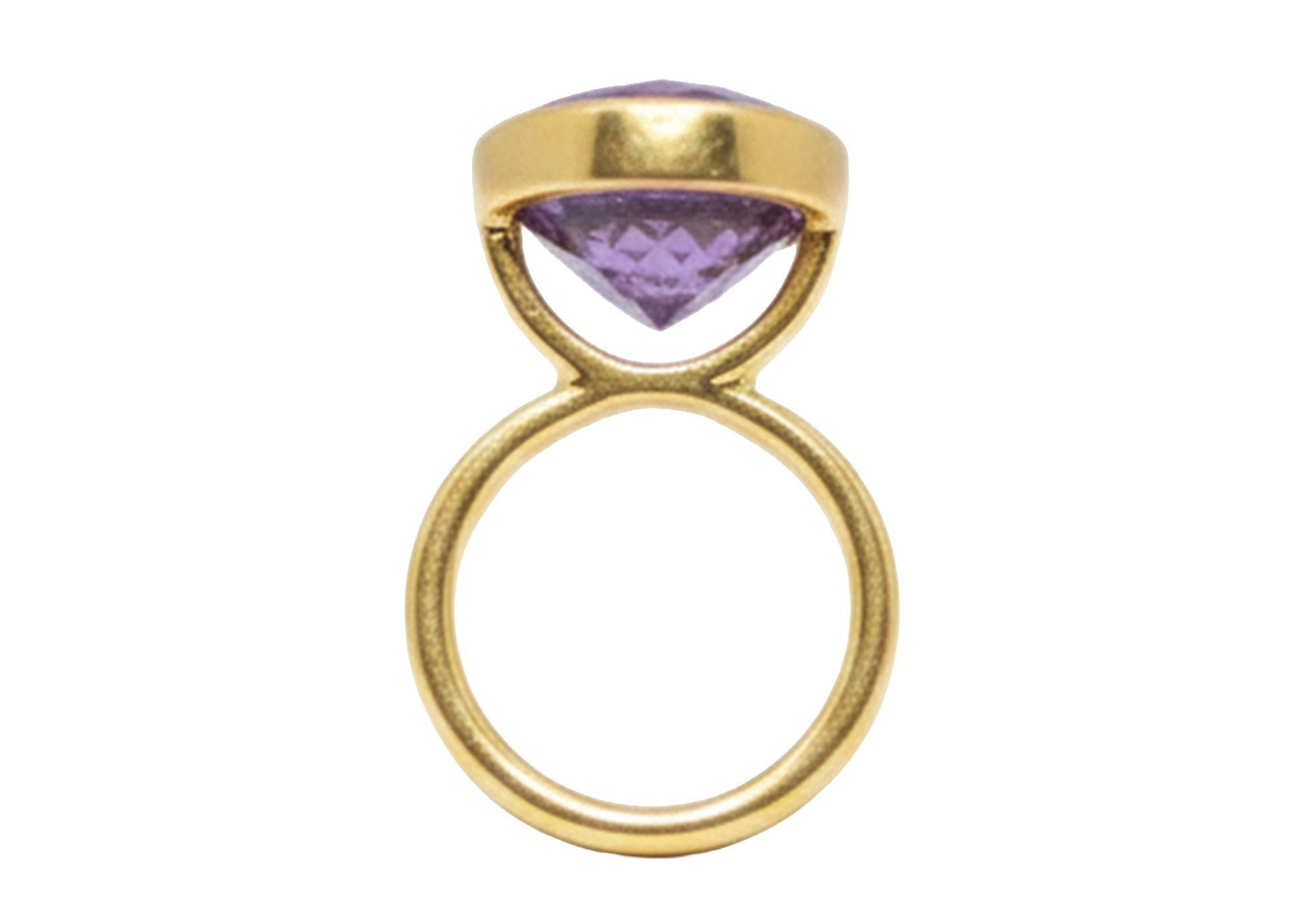 Handmade pear amethyst gemstone ring1