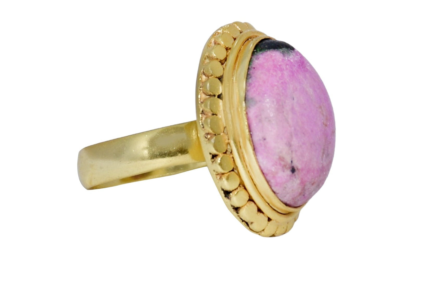 Handmade  pink rhodonite Ring