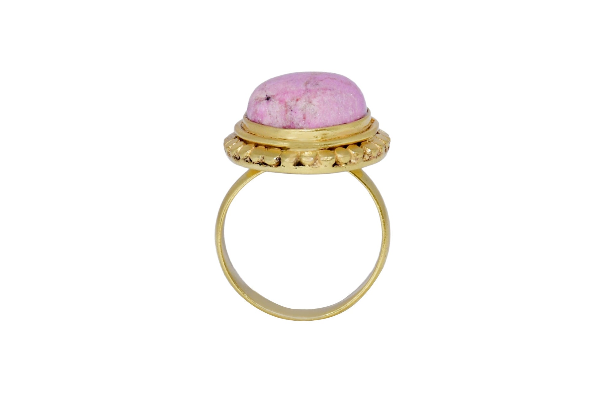 Handmade  pink rhodonite Ring1