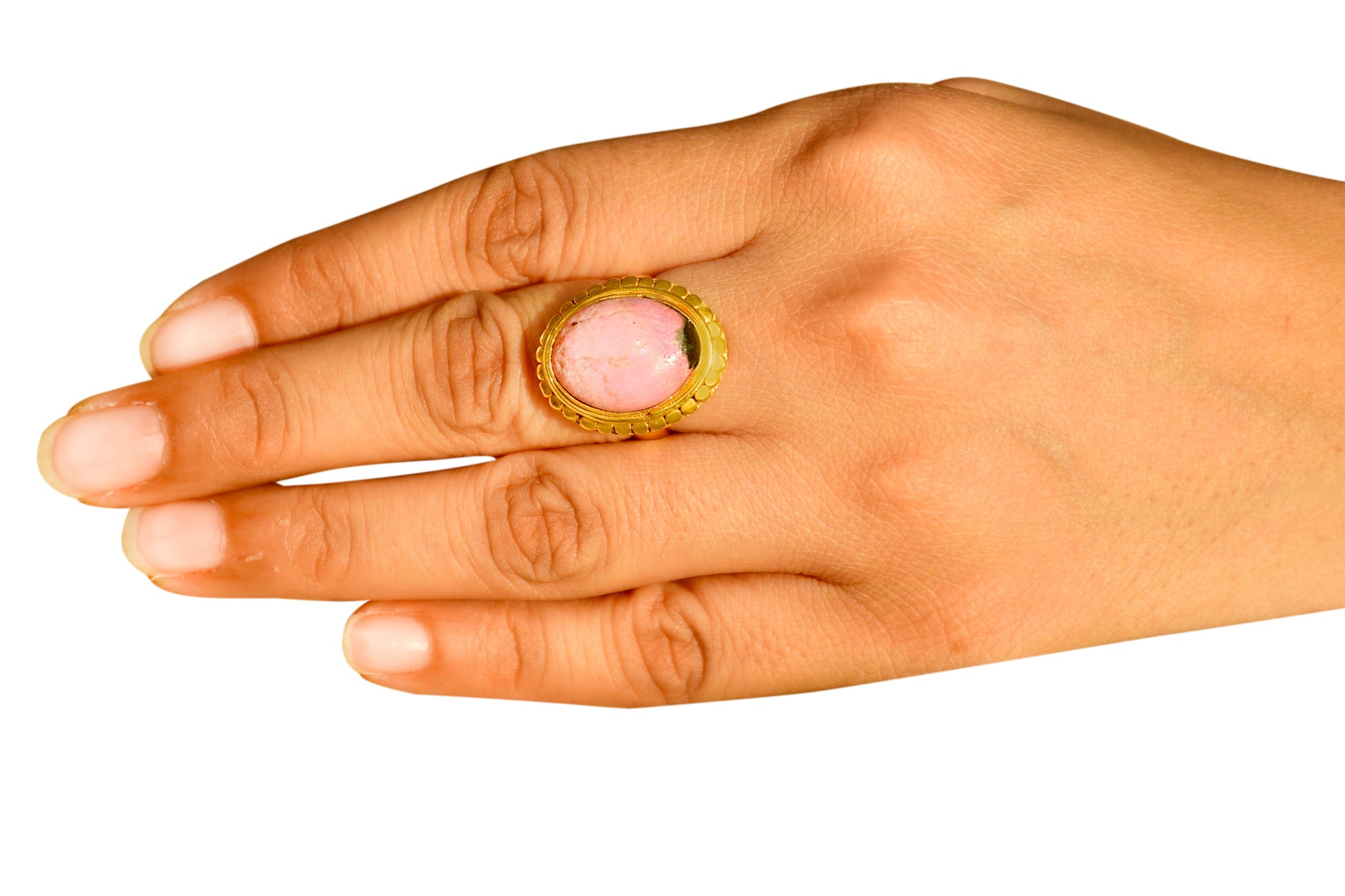 Handmade  pink rhodonite Ring5