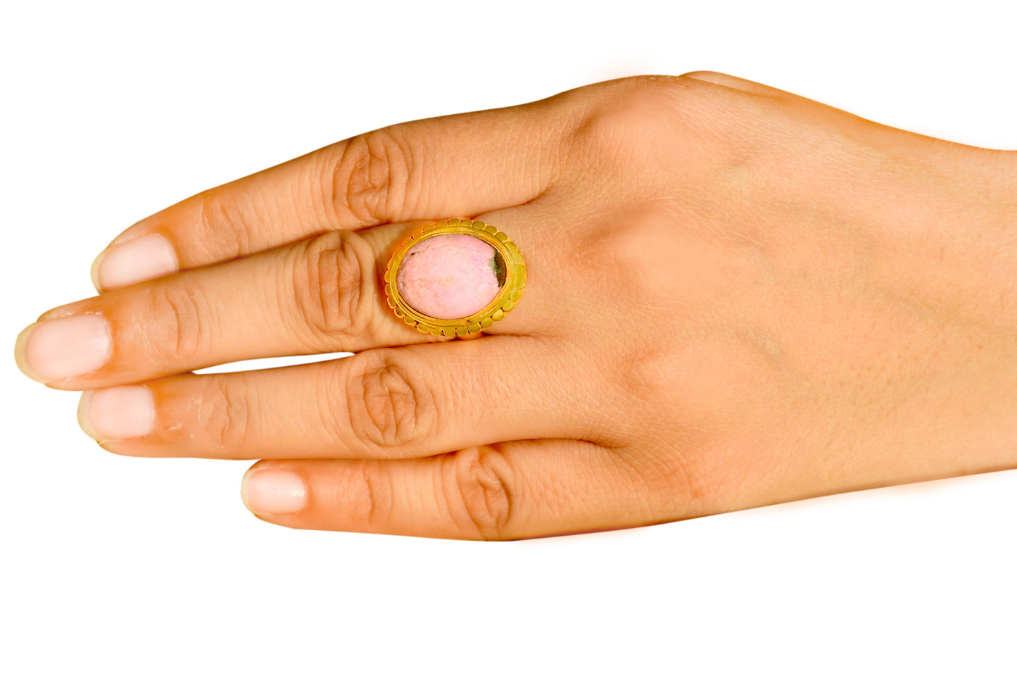 Handmade  pink rhodonite Ring6