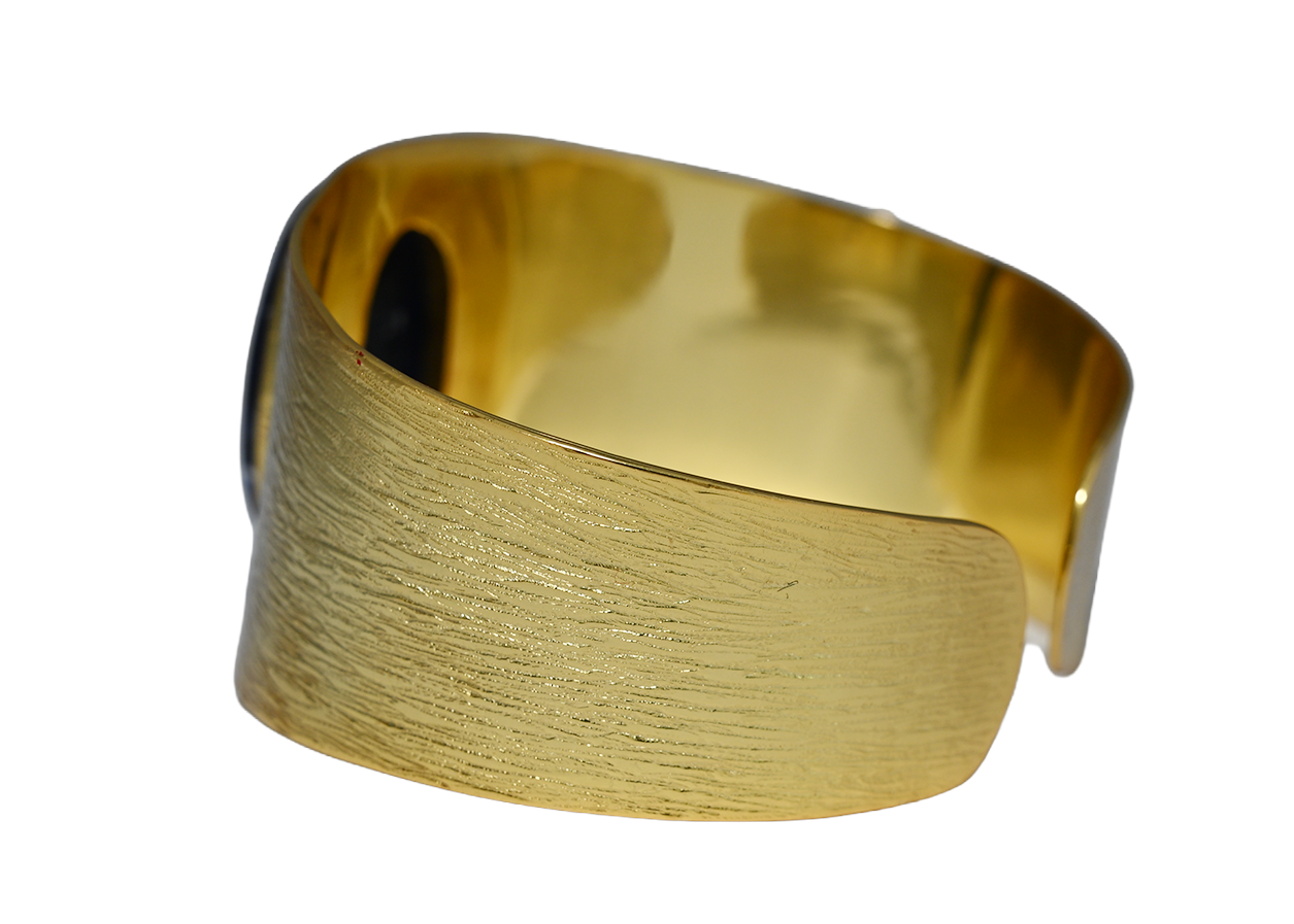 Handmade textured sodolite cuff2