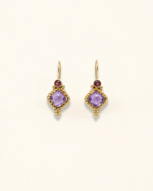 Handmade Amethyst Gemstone Earrings