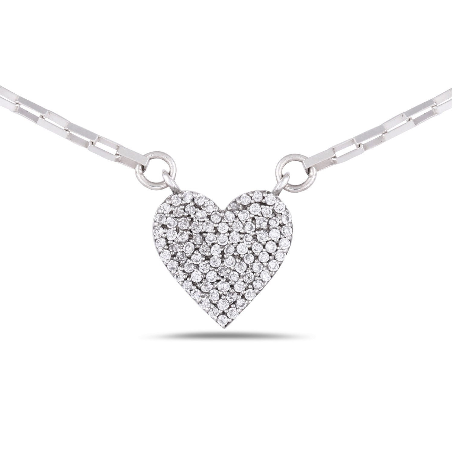 Heart Pave Diamond Pendant
