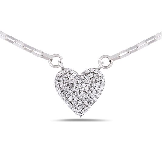Heart Pave Diamond Pendant

