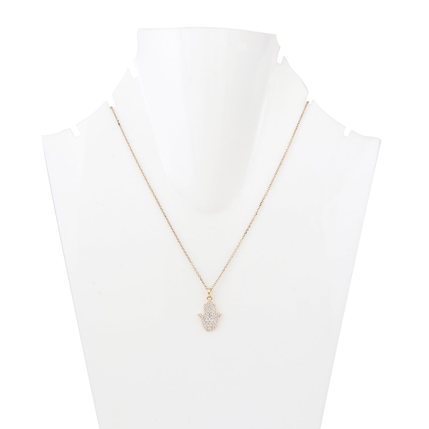 Hamsa Pave Moissanite Pendant