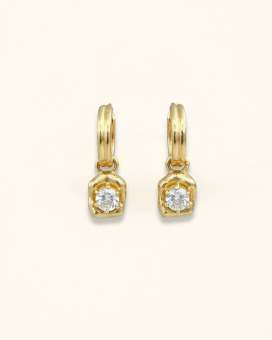 Moonstone Hoop Earrings