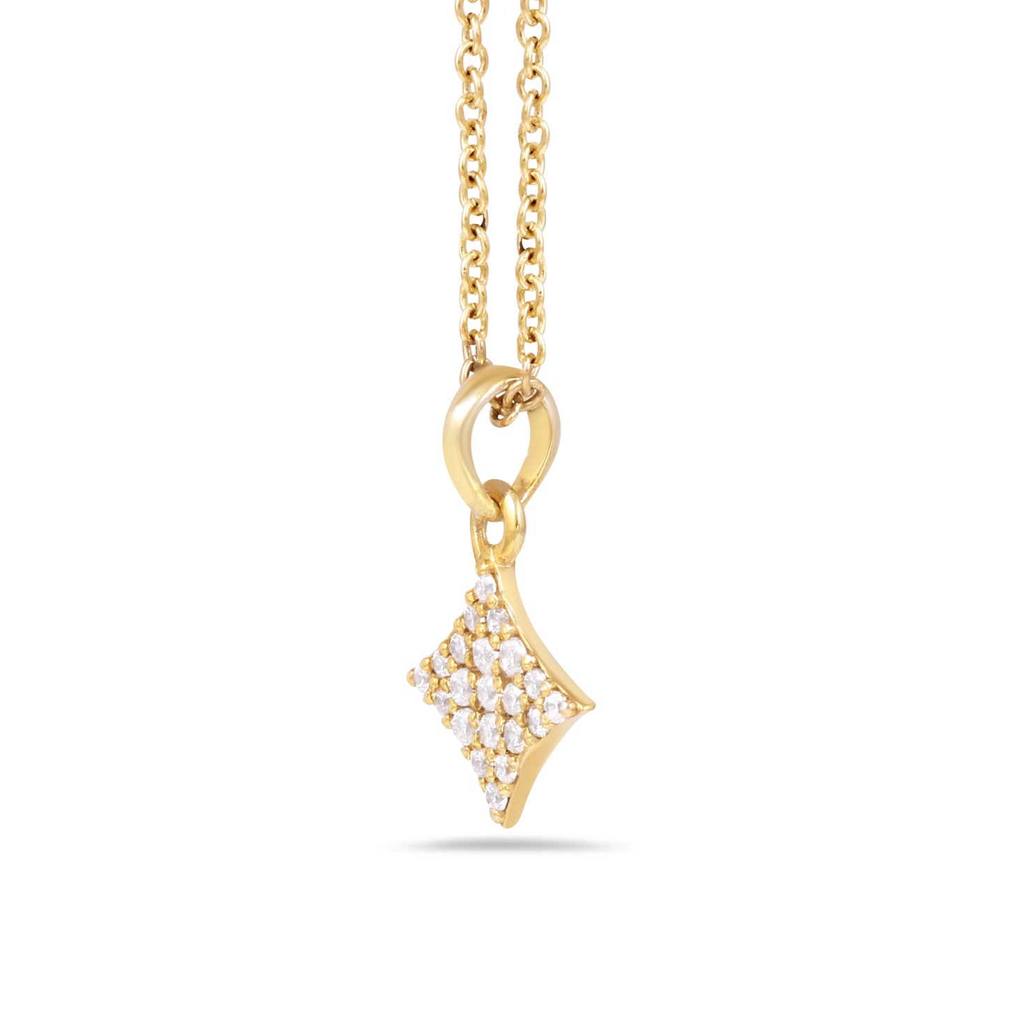 Pave Set Dainty Sliver Star Pendant2