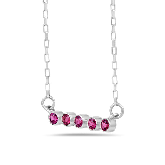 Rhodolite bezel set Pendant1