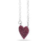 Ruby pave heart pendant