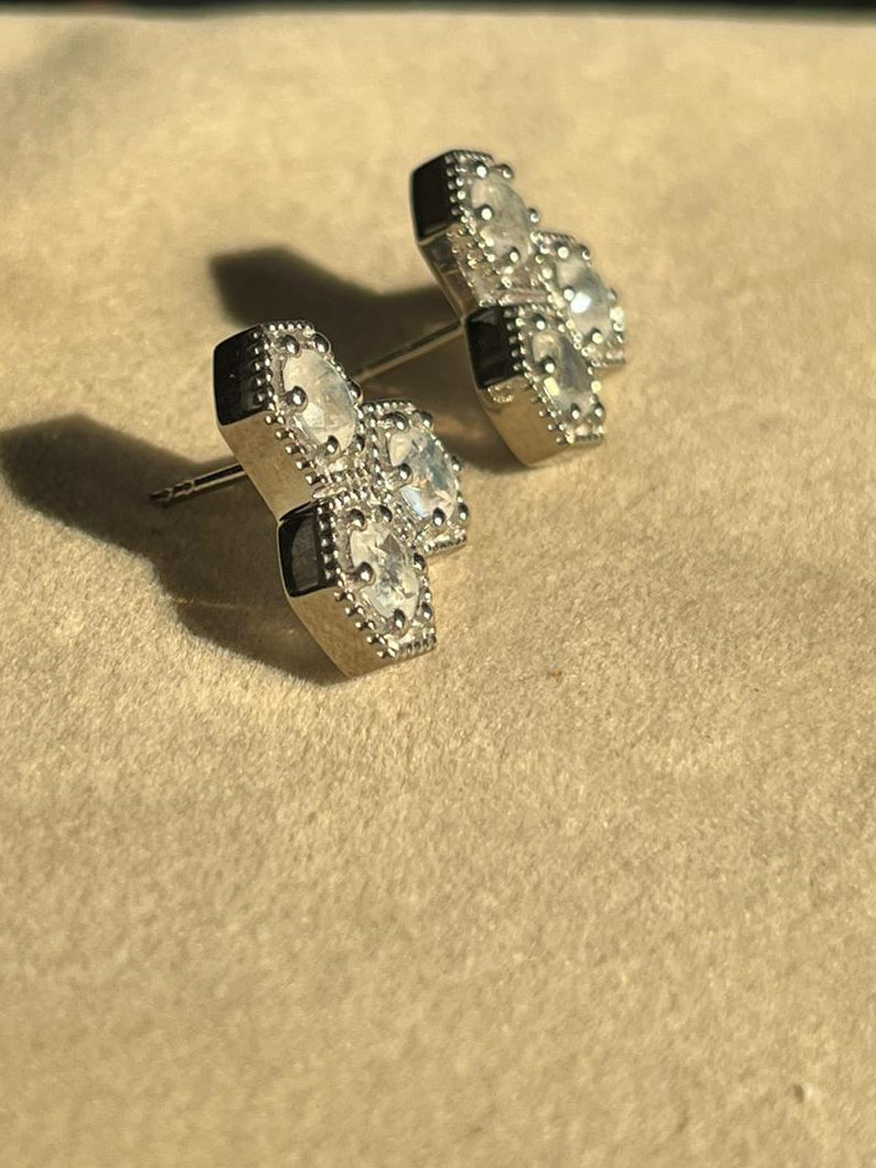 Sliver Honeycom Handmade Earring (medium)2