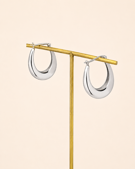 Handmade Silver Hoop Earrings