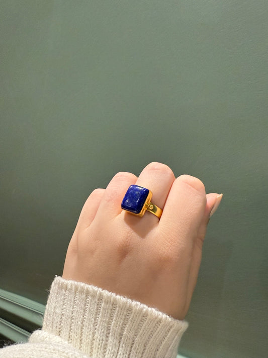 handmade lapis lazuli ring 
