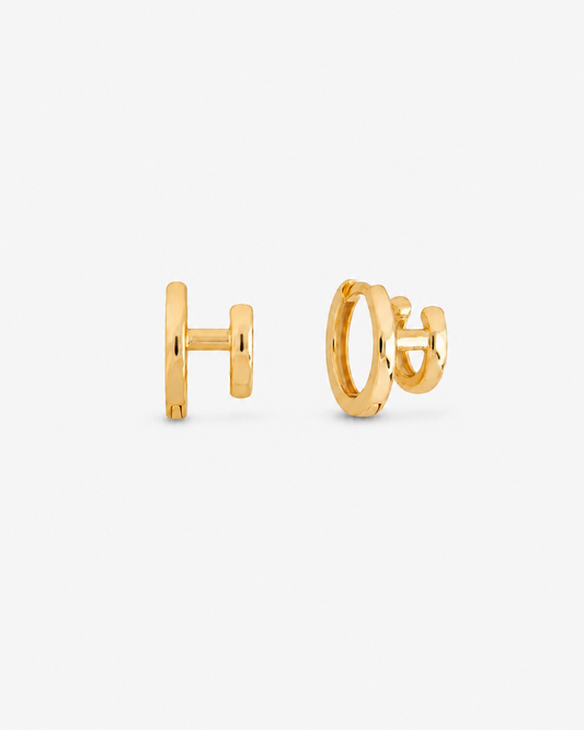 Gold Plated Double Plain Huggies