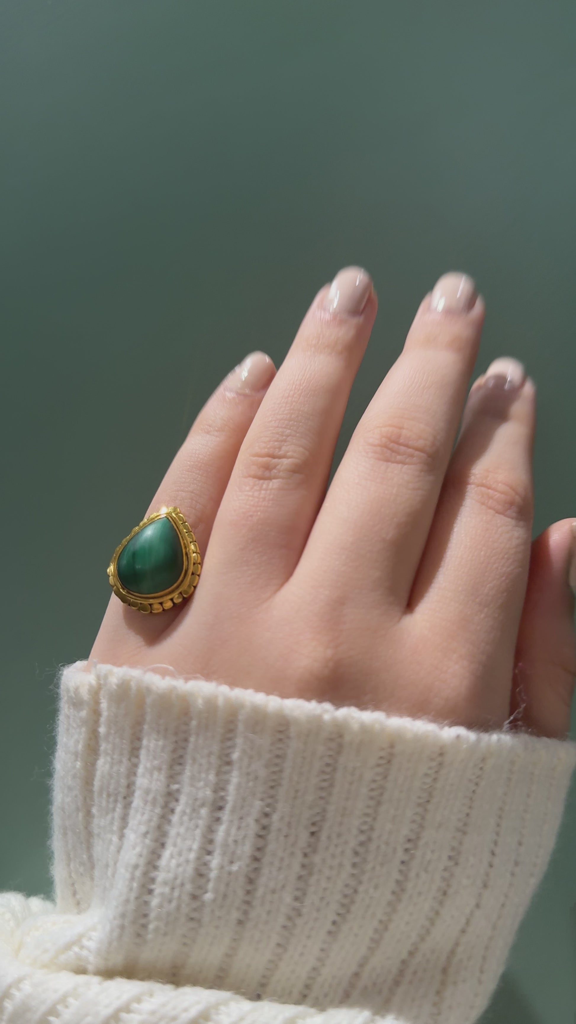 Handmade Malachite Natural Ring5