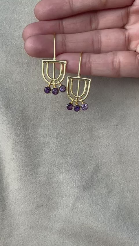 Handmade Amethyst Glow Earrings