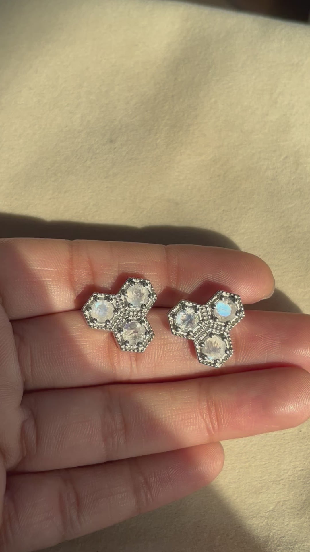 Sliver Honeycomb Handmade Earring (medium)5