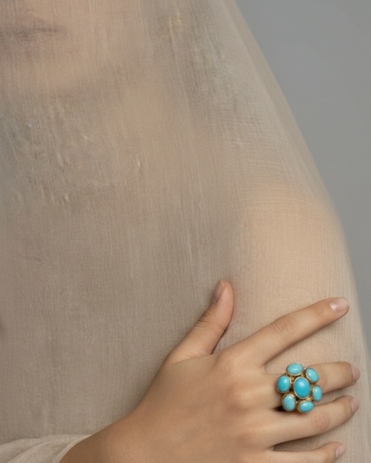 Handmade Turquoise Cabochon Ring
